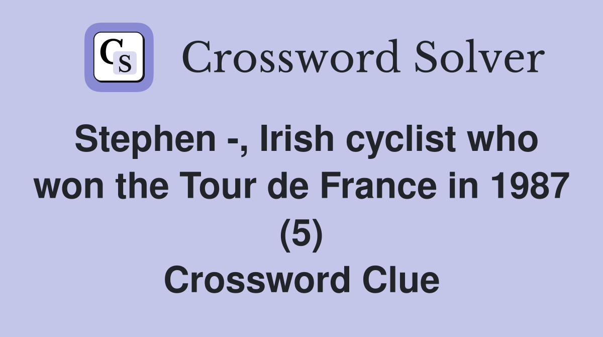 tour de france sport crossword clue